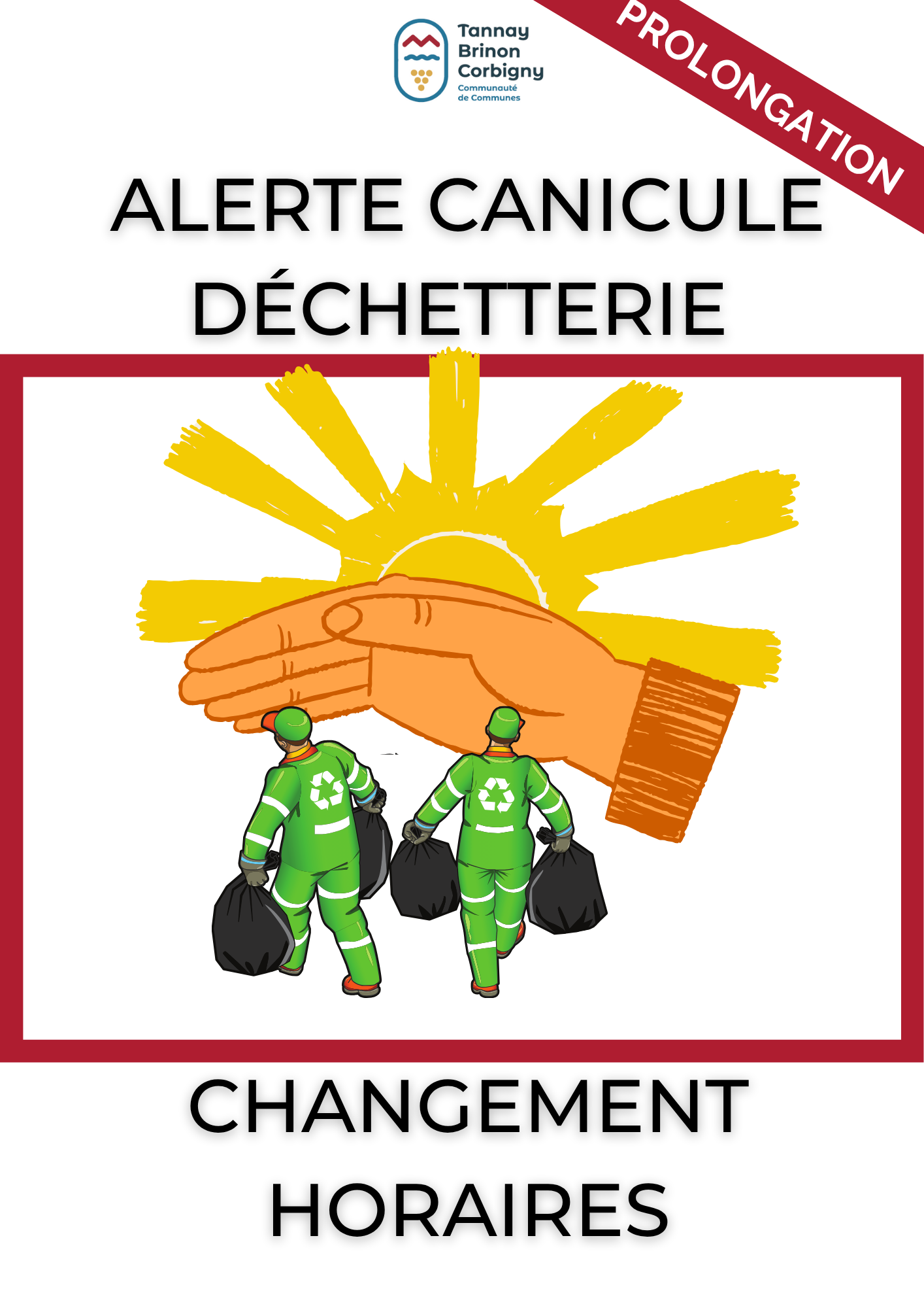 alerte canicule déchetterie - changement d'horaires